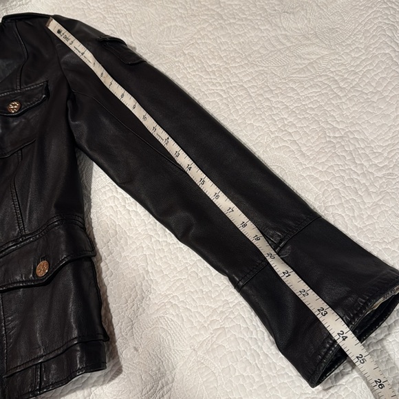 Tory Burch Black Leather Jacket - Picture 10 of 12